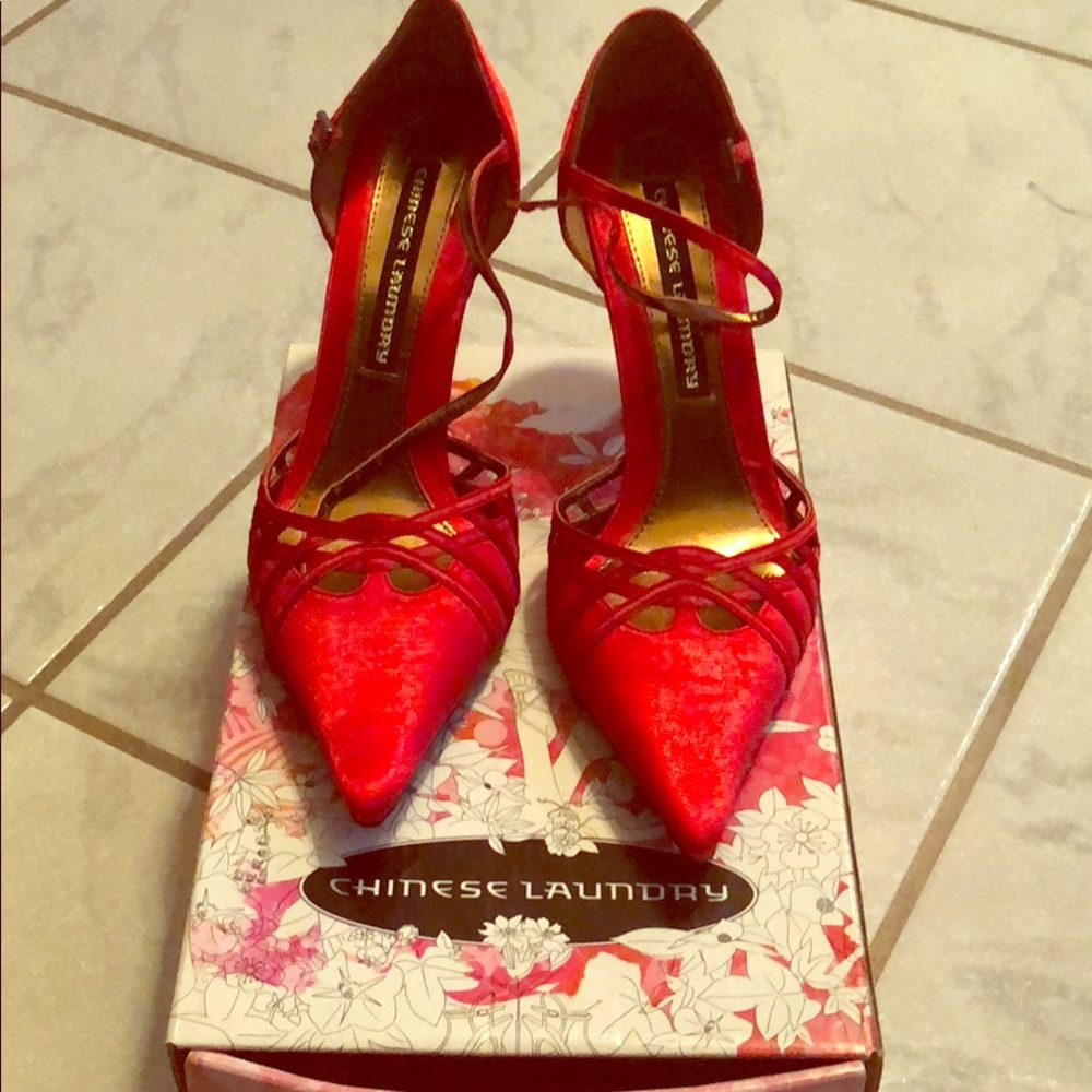 Red Chinese laundry heels